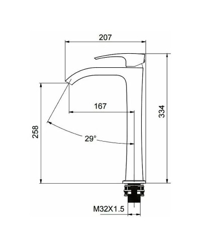 Смеситель для раковины Gappo G07 G1007-81 Хром