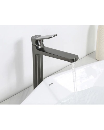 Смеситель для раковины Frap H62-9 F1062-29 Оружейная сталь