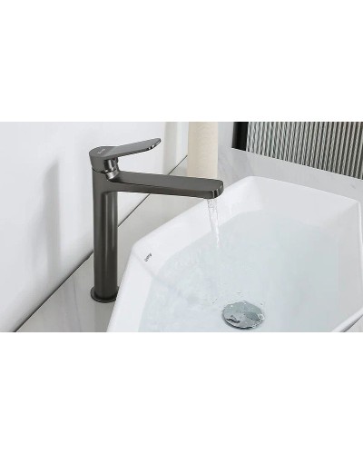 Смеситель для раковины Frap H62-9 F1062-29 Оружейная сталь