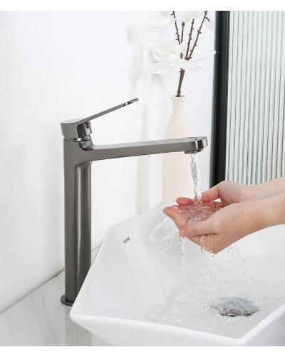 Смеситель для раковины Frap H62-9 F1062-29 Оружейная сталь