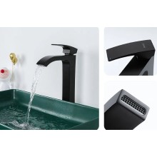 Смеситель для раковины Gappo G07-6 G1007-86 Черный матовый