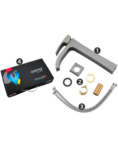 Смеситель для раковины Gappo G07-9 G1007-89 Оружейная сталь