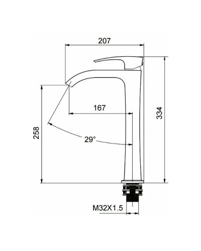 Смеситель для раковины Gappo G07-9 G1007-89 Оружейная сталь