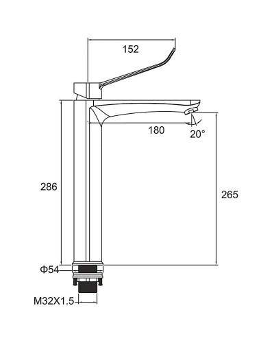 Смеситель для раковины Gappo G21 G1021-21 Хром