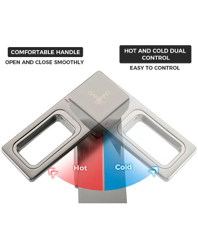 Смеситель для раковины Gappo G17-9 G1017-92 Оружейная сталь