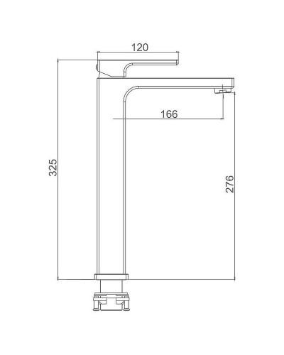 Смеситель для раковины Gappo G17-9 G1017-92 Оружейная сталь
