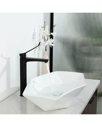 Смеситель для раковины Gappo G21-6 G1021-26 Черный матовый