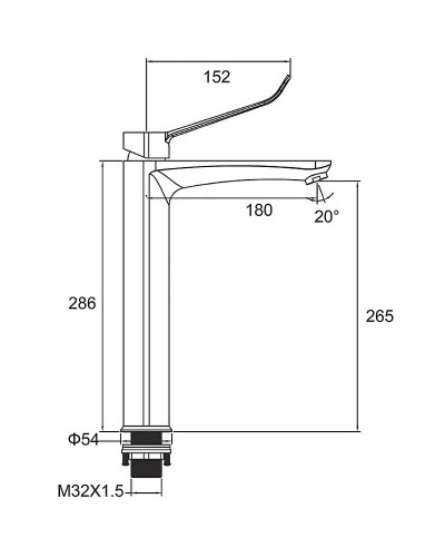 Смеситель для раковины Gappo G21-6 G1021-26 Черный матовый