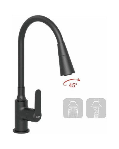 Смеситель для кухни Frap H17-6 F4417-6 Черный матовый