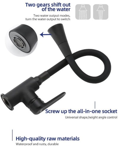 Смеситель для кухни Frap H17-6 F4417-6 Черный матовый