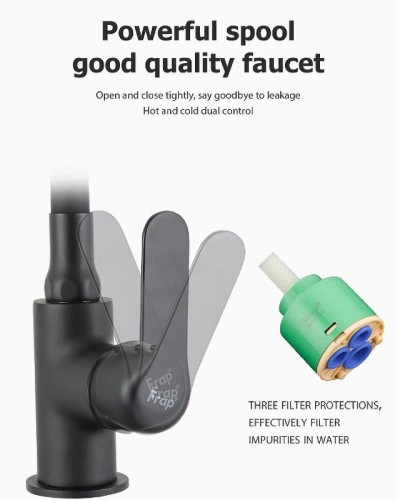 Смеситель для кухни Frap H17-6 F4417-6 Черный матовый