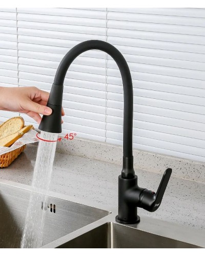 Смеситель для кухни Frap H17-6 F4417-6 Черный матовый