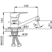 Смеситель для кухни Frap H28 F4528-2-B Хром