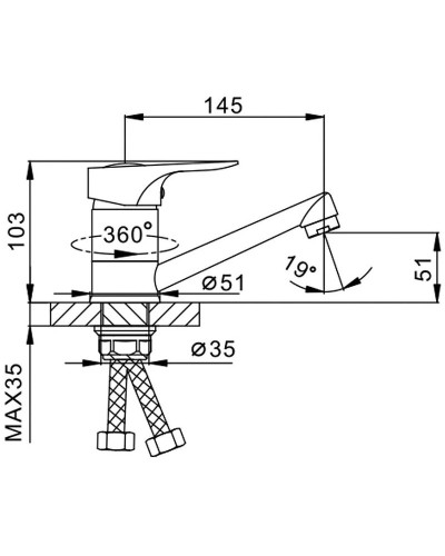 Смеситель для кухни Frap H28 F4528-2-B Хром