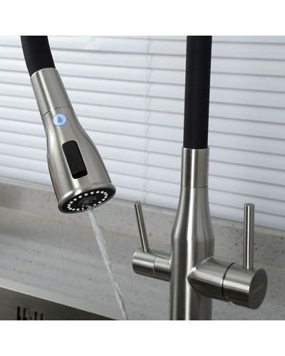 Смеситель для кухни Gappo G4399-65 Сатин Черный