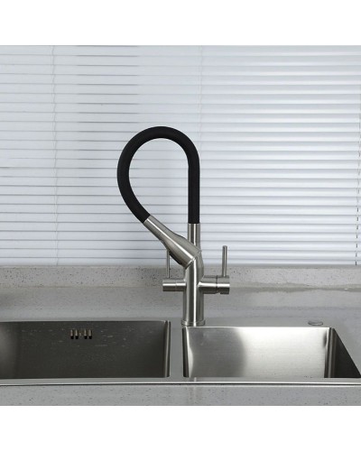 Смеситель для кухни Gappo G4399-65 Сатин Черный