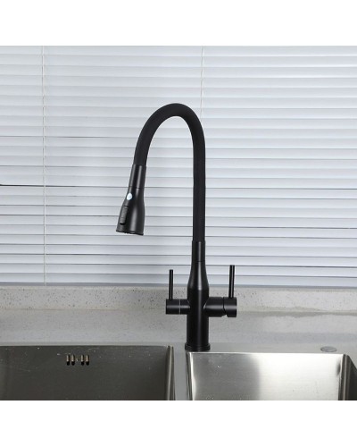 Смеситель для кухни Gappo G4399-66 Черный матовый