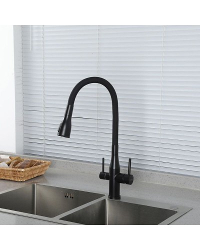 Смеситель для кухни Gappo G4399-66 Черный матовый