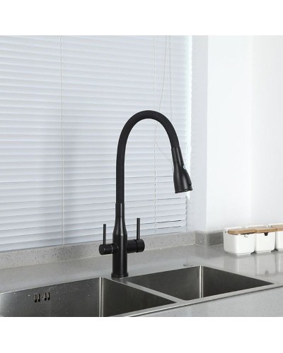 Смеситель для кухни Gappo G4399-66 Черный матовый