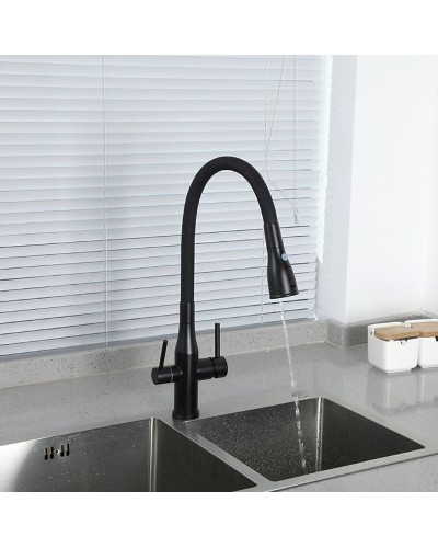 Смеситель для кухни Gappo G4399-66 Черный матовый