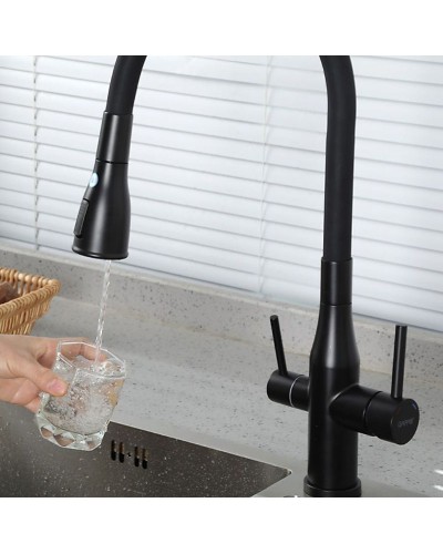 Смеситель для кухни Gappo G4399-66 Черный матовый