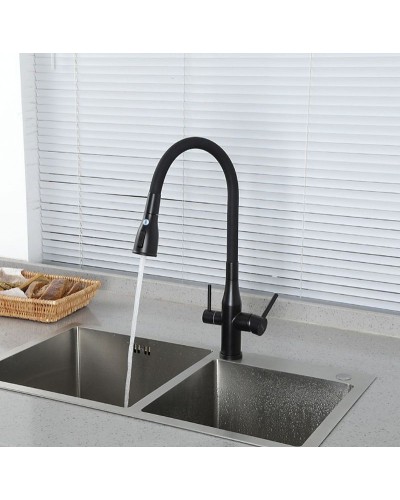 Смеситель для кухни Gappo G4399-66 Черный матовый