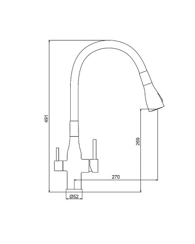 Смеситель для кухни Gappo G4399-66 Черный матовый