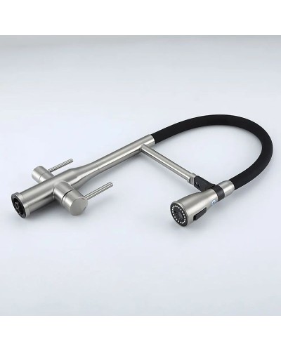 Смеситель для кухни Gappo G4399-75 Сатин Черный