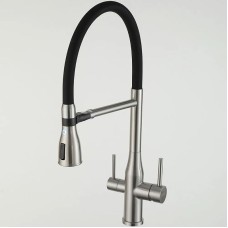 Смеситель для кухни Gappo G4399-75 Сатин Черный