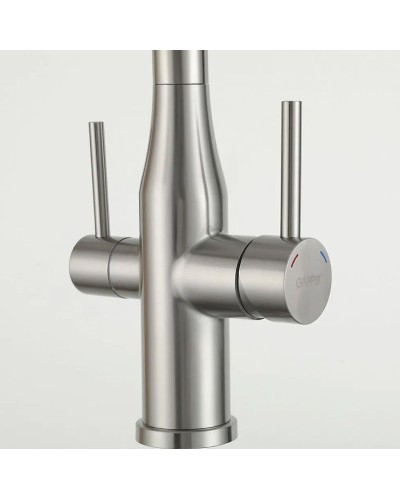 Смеситель для кухни Gappo G4399-75 Сатин Черный