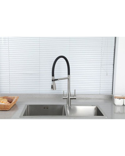 Смеситель для кухни Gappo G4399-75 Сатин Черный