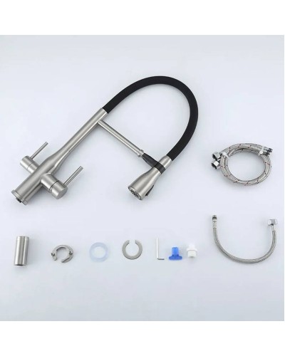 Смеситель для кухни Gappo G4399-75 Сатин Черный