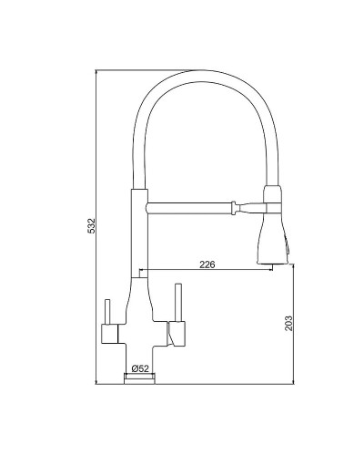 Смеситель для кухни Gappo G4399-75 Сатин Черный