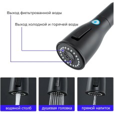 Смеситель для кухни Gappo G4399-76 Черный матовый