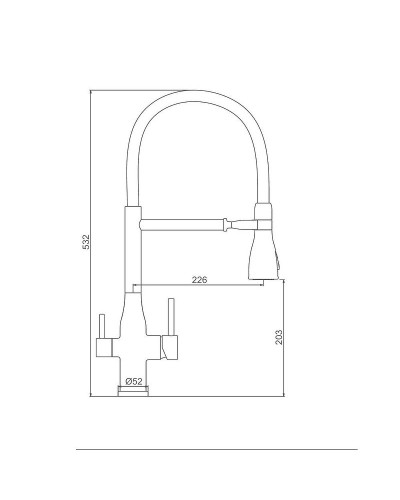 Смеситель для кухни Gappo G4399-76 Черный матовый