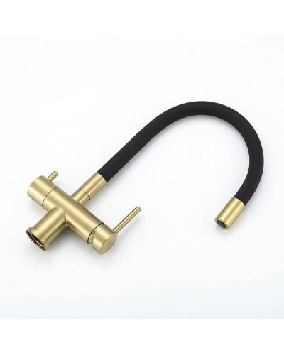 Смеситель для кухни Gappo G4398-33 Золотой сатин Черный