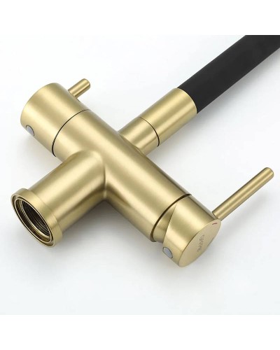 Смеситель для кухни Gappo G4398-33 Золотой сатин Черный
