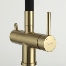 Смеситель для кухни Gappo G4398-33 Золотой сатин Черный