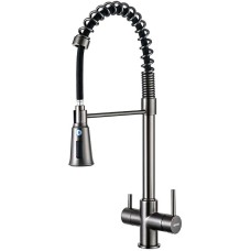 Смеситель для кухни Gappo G4398-69 Оружейная сталь