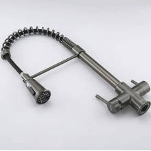 Смеситель для кухни Gappo G4398-69 Оружейная сталь