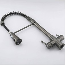 Смеситель для кухни Gappo G4398-69 Оружейная сталь