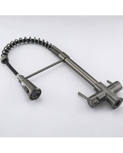 Смеситель для кухни Gappo G4398-69 Оружейная сталь