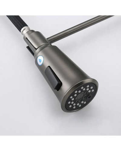 Смеситель для кухни Gappo G4398-69 Оружейная сталь