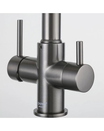 Смеситель для кухни Gappo G4398-69 Оружейная сталь