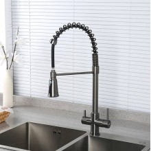 Смеситель для кухни Gappo G4398-69 Оружейная сталь