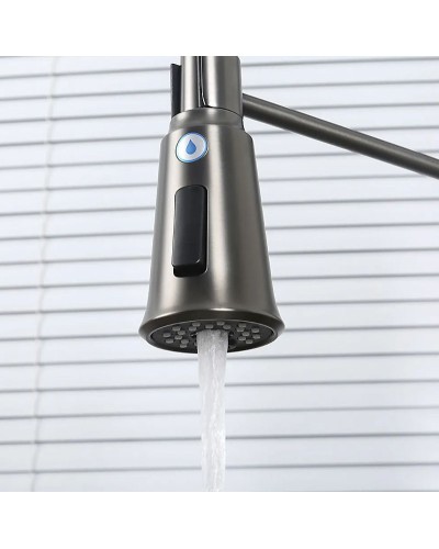 Смеситель для кухни Gappo G4398-69 Оружейная сталь