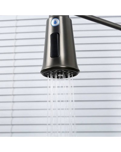 Смеситель для кухни Gappo G4398-69 Оружейная сталь