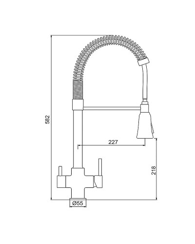 Смеситель для кухни Gappo G4398-69 Оружейная сталь