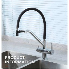 Смеситель для кухни Gappo G4398-80 Хром Черный