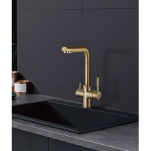 Смеситель для кухни Frap H52 F4352-3 Сатин золотой